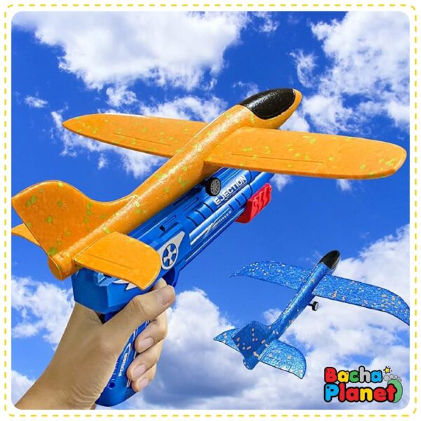 Airplane Toy Flying Toy for Kids One-Click Ejection Mode Glider Catapult Plane - Image 2