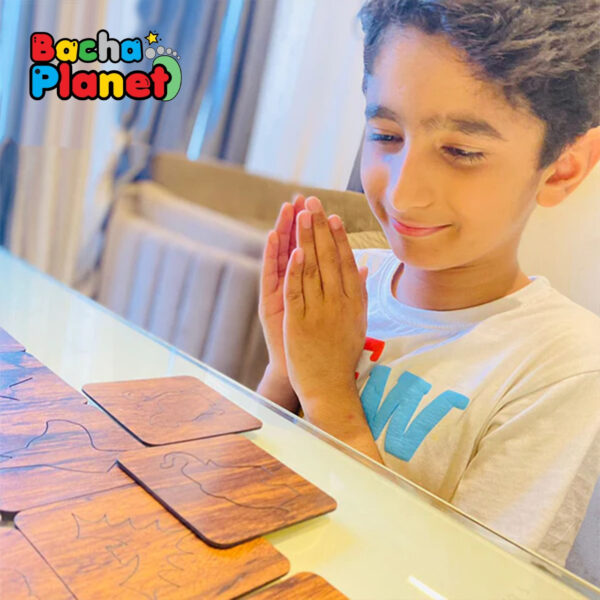24 Pieces Kids Wooden Drawing Stencils Kit With Puzzle - Image 8