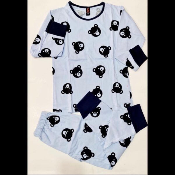 Baby or Baba Blue Bears print Night Suit - Kids PJs  (1 Pcs) - Image 3