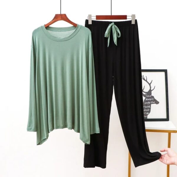 Green T-Shirt with Black Pajama - Image 3