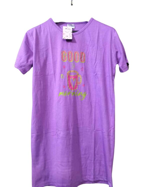 Good Morning Printed Long Shirt For Women(3 Colors) - Image 3