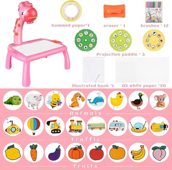 KIDS DRAWING & TRACING PROJECTOR TABLE BOARD (Big Size) - Image 5