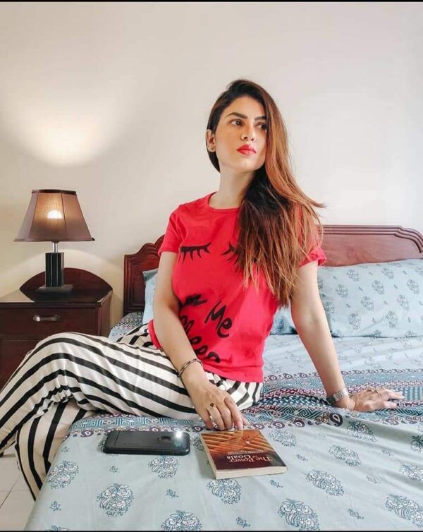 Stripe Red Nightwear Let me Sleep